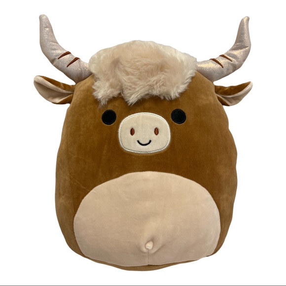 CARLTON 12” HIGHLAND COW LONGHORN FURRY NWT CB EXCLUSIVE SQUISHMALLOW RARE HTF - Picture 2 of 5